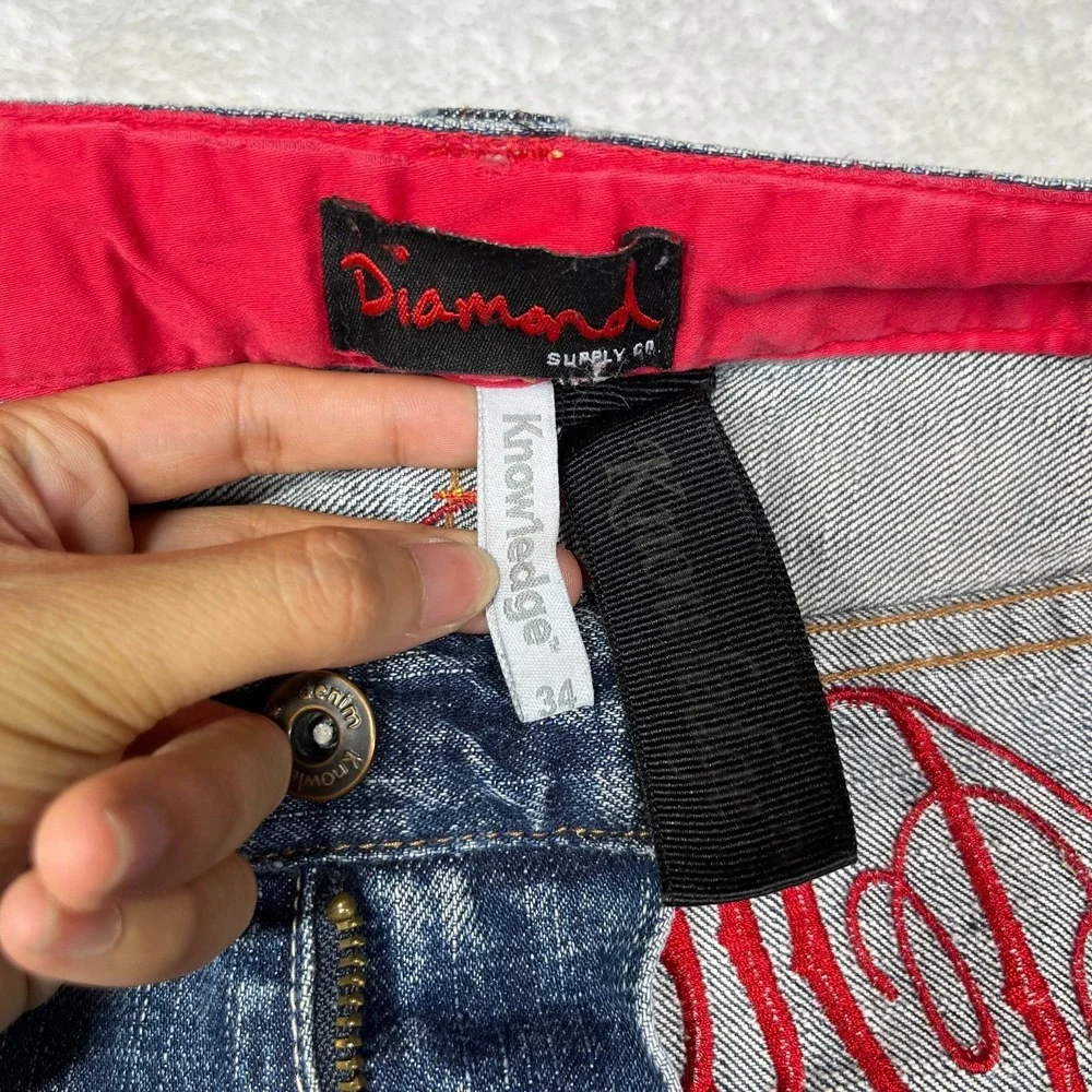 Diamond Supply Co. Knowledge jeans Men's Blue Denim Classic Zip‎ Fly - 32X31
